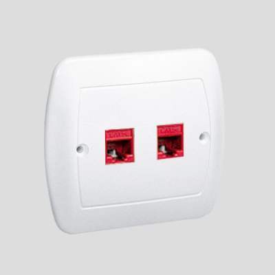 Gniazdo komputerowe RJ-45 + gniazdo telefoniczne RJ-11