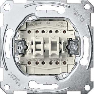 Mechanizm łączn. schod. podwójn., 1-bieg., p/t, 16 AX, AC 250 V, b.śrub.