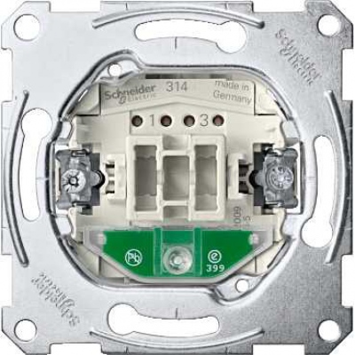 Mechanizm łączn. pojedyn., 2-bieg., z sygn. zał., p/t, 10 AX, AC 250 V, b.śrub.