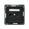 Gniazdo komputerowe, pojedyncze, kat. 6, mmC (czarny metalik)